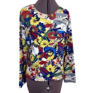 Girlfriends LA Vintage 90s Pop Art Top Size L